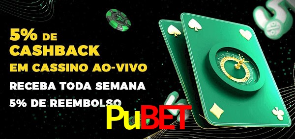Promoções do cassino ao Vivo Pubet